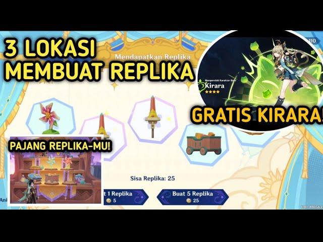 3 Lokasi Membuat Replika Untuk Dapatkan Kirara dan Cara Memajang Replika | Genshin Impact 4.8