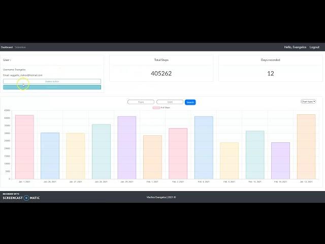 Django filters search with chart.js - web app preview