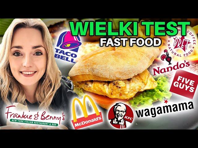 Test FAST FOODÓW w ANGLII! - McDonald's, KFC, Taco Bell, Five Guys! WIELKI TEST burgerów | Check In