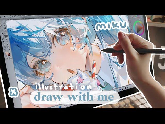 Draw with meMiku ice Lemonade //  Photoshop speedpaint