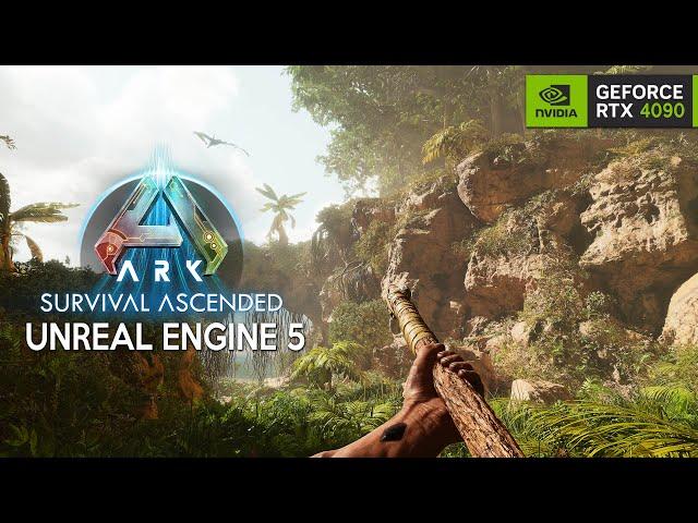 ARK SURVIVAL ASCENDED First Gameplay in UNREAL ENGINE 5.2 | New Remake 4K RTX 4090 (No Commentary)
