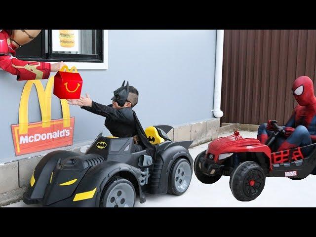 Drive Thru Prank!! Batman Payback Time for Spiderman CKN