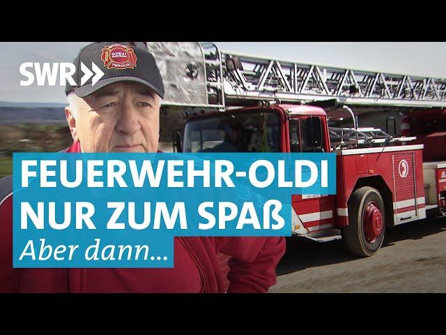 Das Telefon steht nicht mehr still: Feuerwehr-Fan Franz hilft mit seiner Drehleiter aus