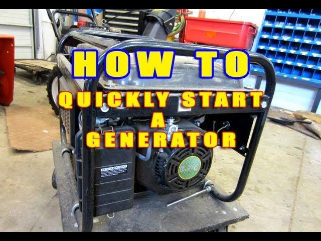 HOW-TO Quickly Start A Generator That Won't Start!