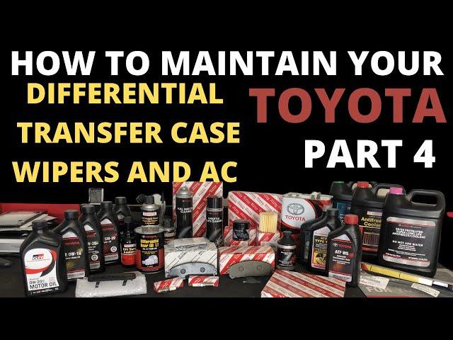 How to maintain your Toyota Part 4 Differential fluid, Wipers and AC service