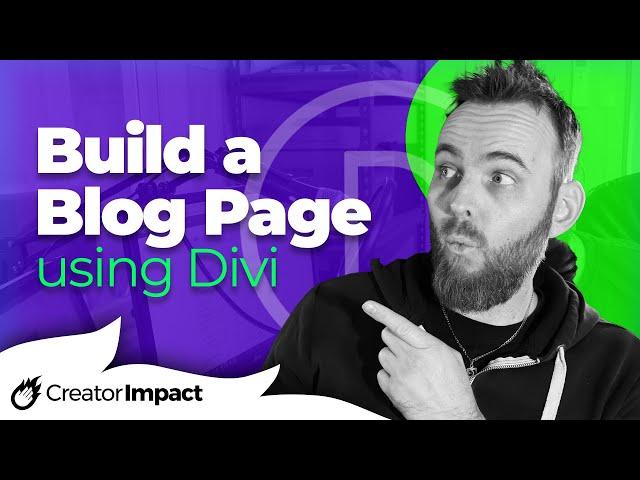 Divi Tutorial - How to Create a Blog Page using the Blog Module & Sliders