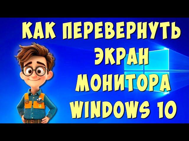 Как Перевернуть Экран - Рабочий Стол на Компьютере с Windows 10 / Как Перевернуть Монитор Ноутбука