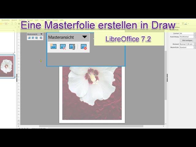 Eine Masterfolie erstellen in Draw - LibreOffice 7.2 (German/Deutsch)