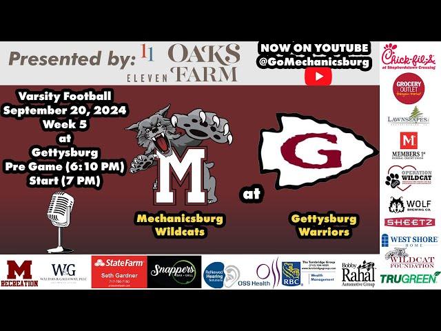 Varsity Football at Gettysburg - Presented by 11 Oaks Farms in Newville - (September 20, 2024)