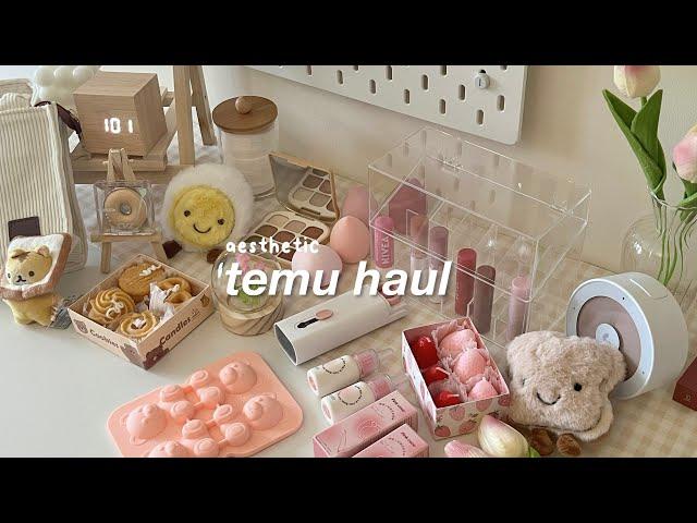 huge aesthetic temu haul | makeup, room decor, useful items