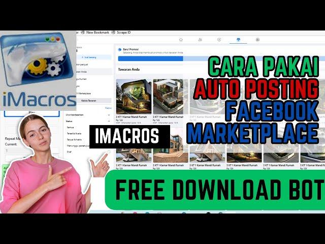 Cara Pakai auto posting Imacros Facebook marketplace PRODUK UMUM Anti duplikat gambar