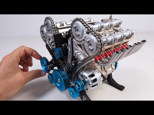 How to build a V8 Car Engine Model | Magnetic Games