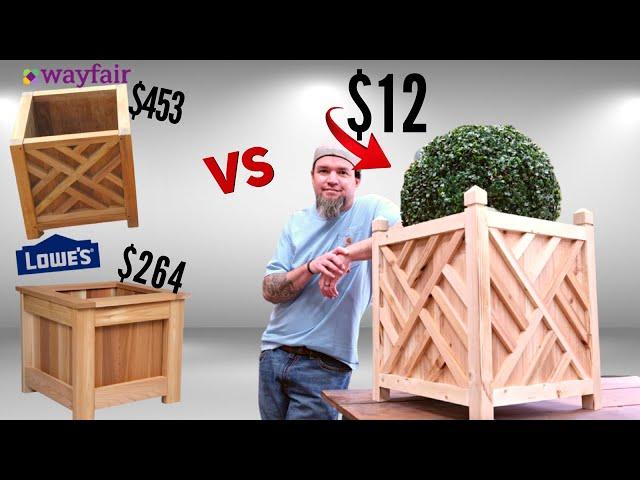 DIY XL Picket Planter - Low Cost High Profit - Make Money Woodworking - Mothers Day Ideas