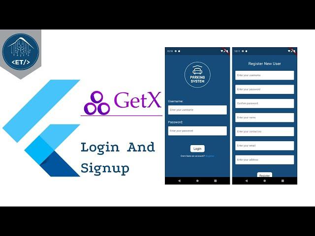 Login And Register Using Flutter (GetX).