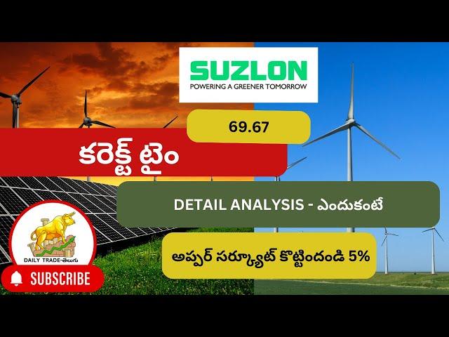 SUZLON ENERGY   DETAIL ANALYSIS - కరెక్ట్ టైం #DAILYTRADETELUGU