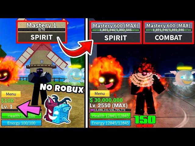 Full Body Haki "NOOB TO PRO" using *SPIRIT* Fruit without Robux | Unlocked Human v4 Full Awakening