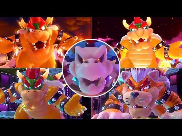 Super Mario 3D World - All Bowser Boss Battles