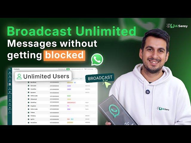 Send WhatsApp Broadcast to UNLIMITED contacts with WhatsApp Business API