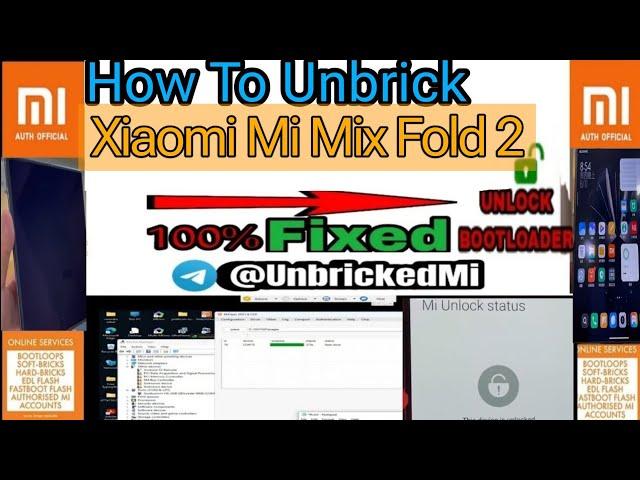 Unbrick Xiaomi Mix Fold 2 Hard Bricked | How to Unbrick Xiaomi Mix Fold 2 Stuck In Fastboot