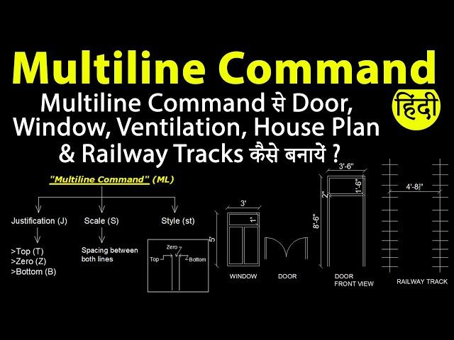 AutoCAD Multiline Command || Multiline Command in AutoCAD || Multiline AutoCAD