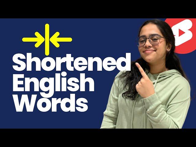 Shortened English Word You Must Know! Increase Your English Vocabulary | Ananya #englishwords