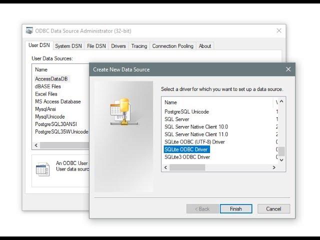 SQLite - Download and install ODBC drivers for SQLite database