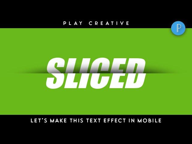 Sliced text effect in Pixellab | tutorial | cut out text animation | mobile editing