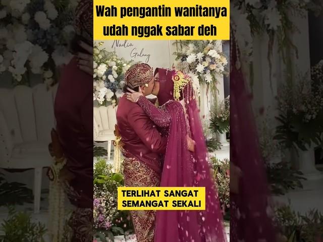 momen romantis ketika pengantin ciuman ‼️‼️#romantis #nikah #manten #ciuman #pengantinviral