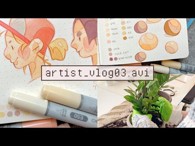 Skin color Copic markers!  Artist Vlog 03