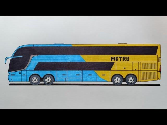 How to draw a Metro Bus