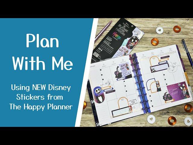 Plan With Me Using NEW Disney Stickers - Classic Vertical Happy Planner - Nightmare Before Christmas