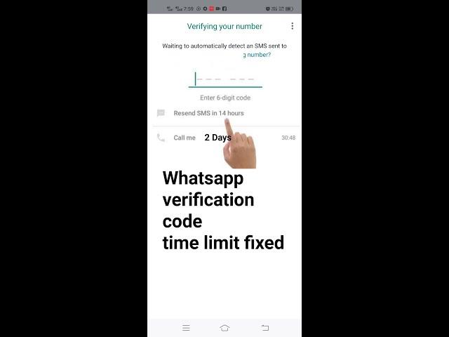 whatsapp verification code time Limit problem fix | what's up doesn't otp problem #shorts