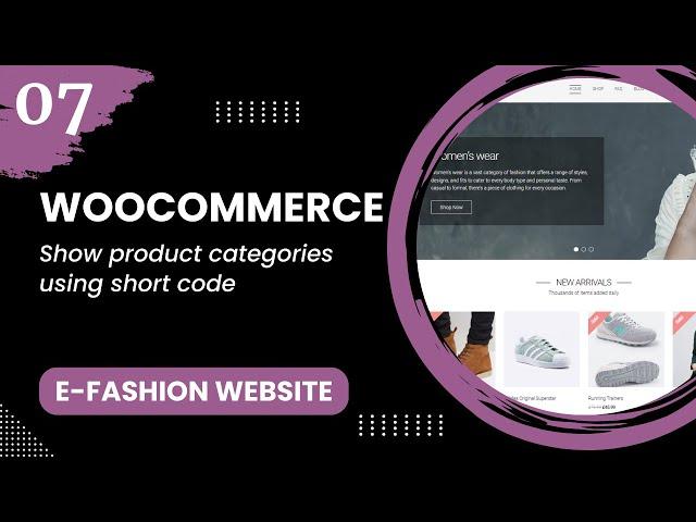 WooCommerce #7 - Show product categories using short code