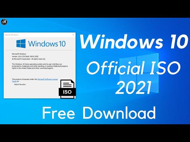 Windows 10: How to Download ISO File (Official) From Microsoft | Download Windows 10 ISO File 2021