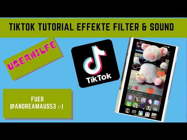 TikTok Tutorial Video erstellen, Basics, Filter und Effekte