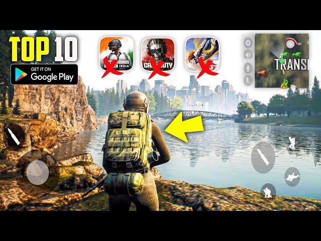 Top 10 Best Battle Royale Games For Android 2024|| High Graphics Android Games Like Free FIre & BGMI