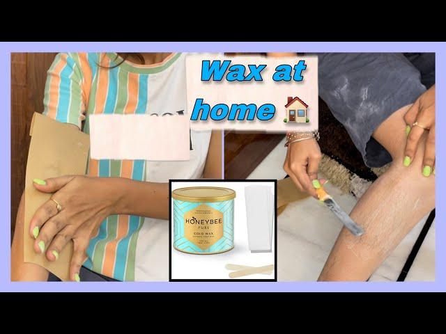 How to remove body hair at home/ WAX AT HOME  east steps to do honey bee wax/ wax in summers