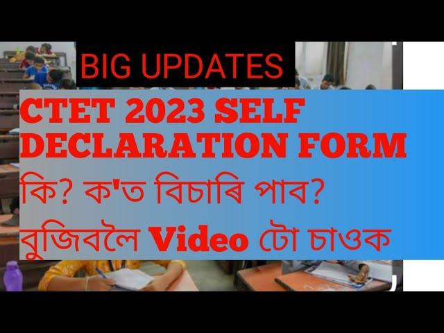 @Self Declaration form for CTET2023