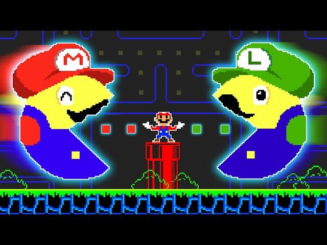 Super Mario Bros. But Everything Mario Touches Turn To PAC MAN | MAPIX Mario Run