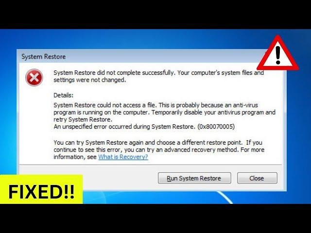 How To Fix "System Restore Did Not Complete Successfully" Error on Windows