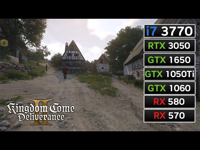 Kingdom Come: Deliverance 2 - i7 3770 - RX 580 - RX 570 - RTX 3050 - GTX 1650 - GTX 1060...