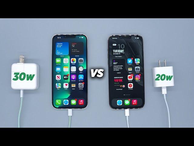 iPhone 13 Pro Charge Test: 30w vs 20w *Shocking Results*