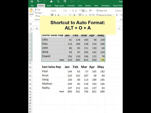 Excel Tips 19 | Auto Format | Sobanan Knowledge Sharing