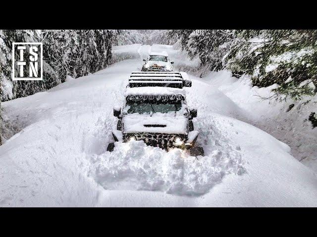 EXTREME Winter Snow Storm Camping Off-Road (TOO DEEP!)