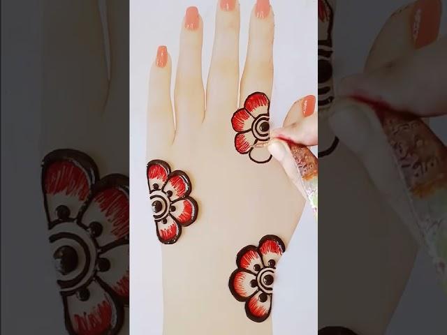 3 flower henna mehndi design / Trick mehndi design #shorts #mehndi #henna #viral #trending