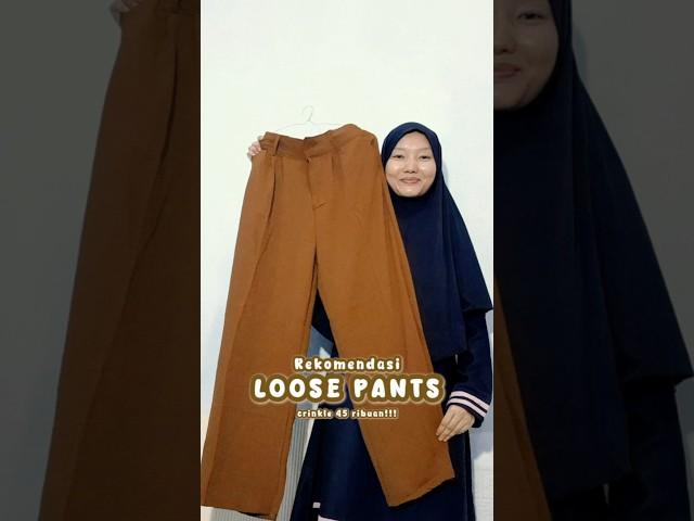 Rekomendasi Loose Pants Kulot Crinkle Airflow! #loosepants #kulothighwaist #racunshopee #youtubeshop