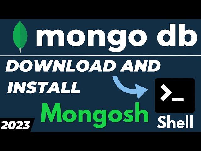 How to download and install Mongodb shell Mongosh on Windows tutorial