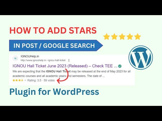 How to Add Stars Rating in WordPress Posts / Google Search | Star Rating Plugin for WordPress