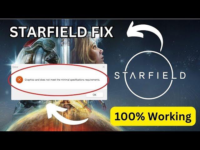 How To Fix Graphics Card Does Not Meet Minimal Requirements Starfield Game