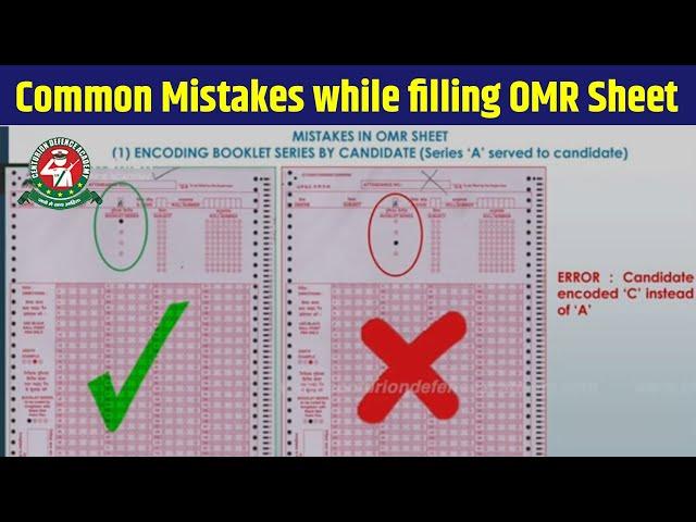 Common Mistakes Done While Filling OMR Sheet - Check Now | Centurion Defence Academy